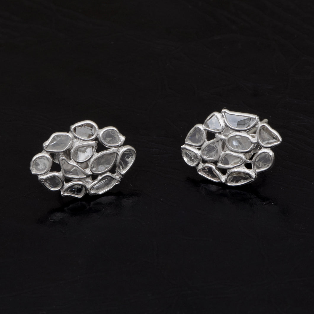 1 CTW Diamond Polki Tiny Studs