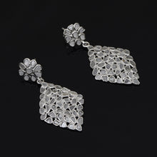 Load image into Gallery viewer, 3.50 CTW Diamond Polki Rhombus Dangle Earrings
