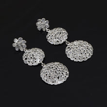 Load image into Gallery viewer, 4.25 CTW Diamond Polki Geometric Dangle Earrings
