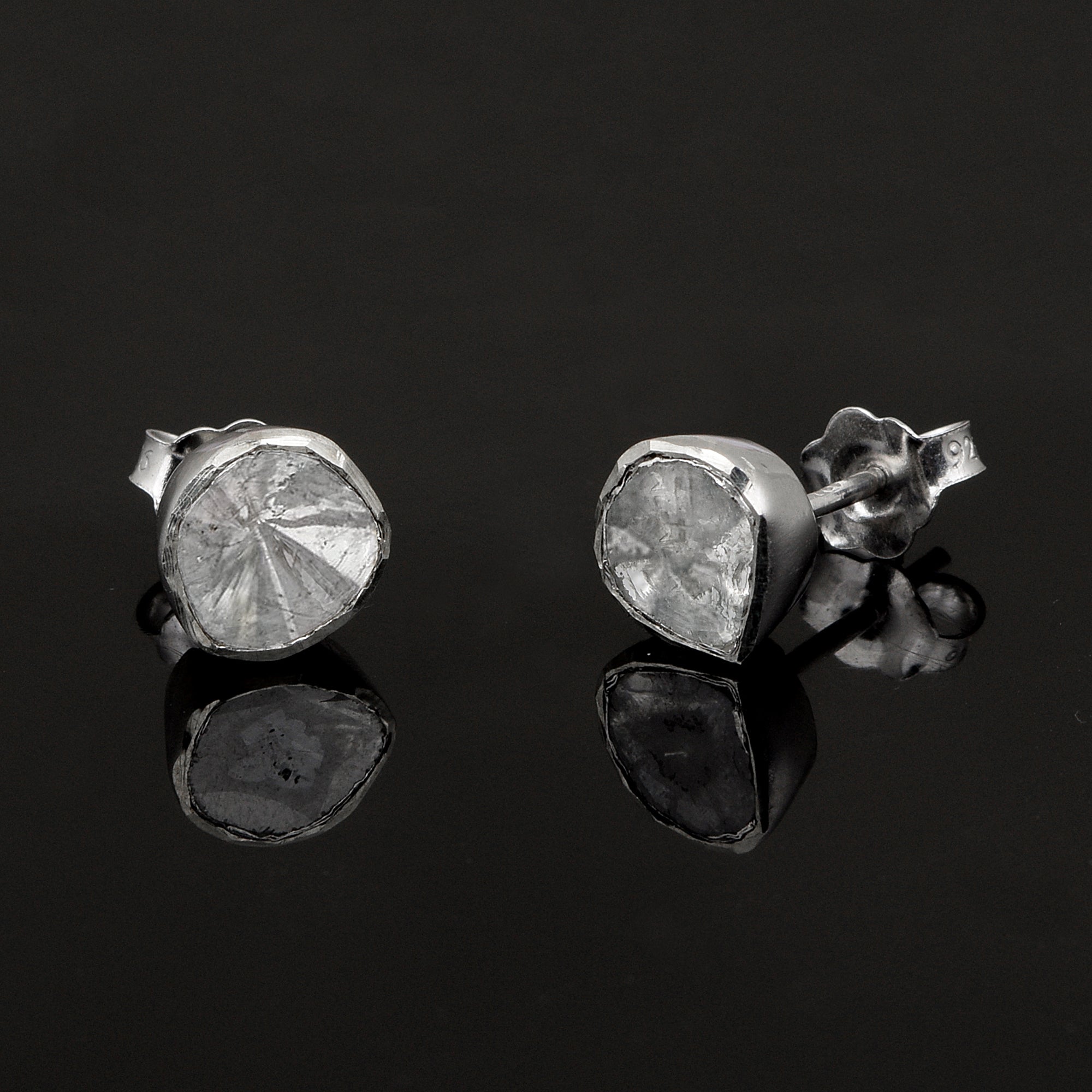 0.50 CTW Diamond Polki Solitaire Stud Earrings