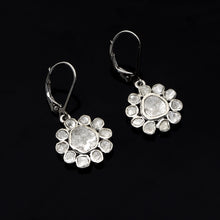 Load image into Gallery viewer, 2.50 CTW Diamond Polki Floral Dangle Earrings
