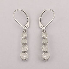 Load image into Gallery viewer, 1.00 CTW Diamond Polki 925 Sterling Silver Earrings

