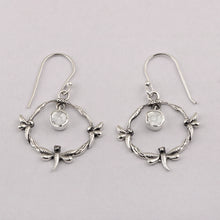 Load image into Gallery viewer, 0.25 CTW Polki Diamond Drop Dragonfly Earrings
