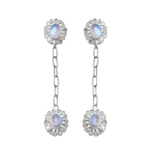 Load image into Gallery viewer, 2.50 CTW Diamond Polki Moonstone Dangle Earrings
