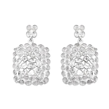 Load image into Gallery viewer, 4 CTW Diamond Polki Square Dangle Earring
