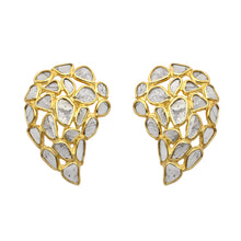 Load image into Gallery viewer, 2.10 CTW Diamond Polki Winged Studs
