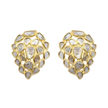 Load image into Gallery viewer, 2.05 CTW Diamond Polki Pear Shaped Studs
