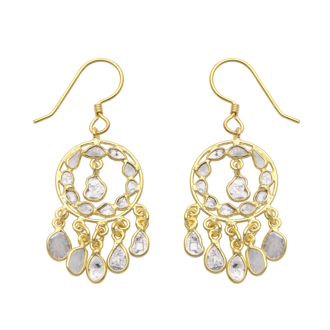 2.50 CTW Diamond Polki Earrings
