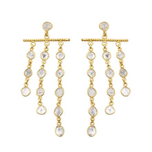 Load image into Gallery viewer, 3.00 CTW Diamond Polki Dangle Chandelier Earrings
