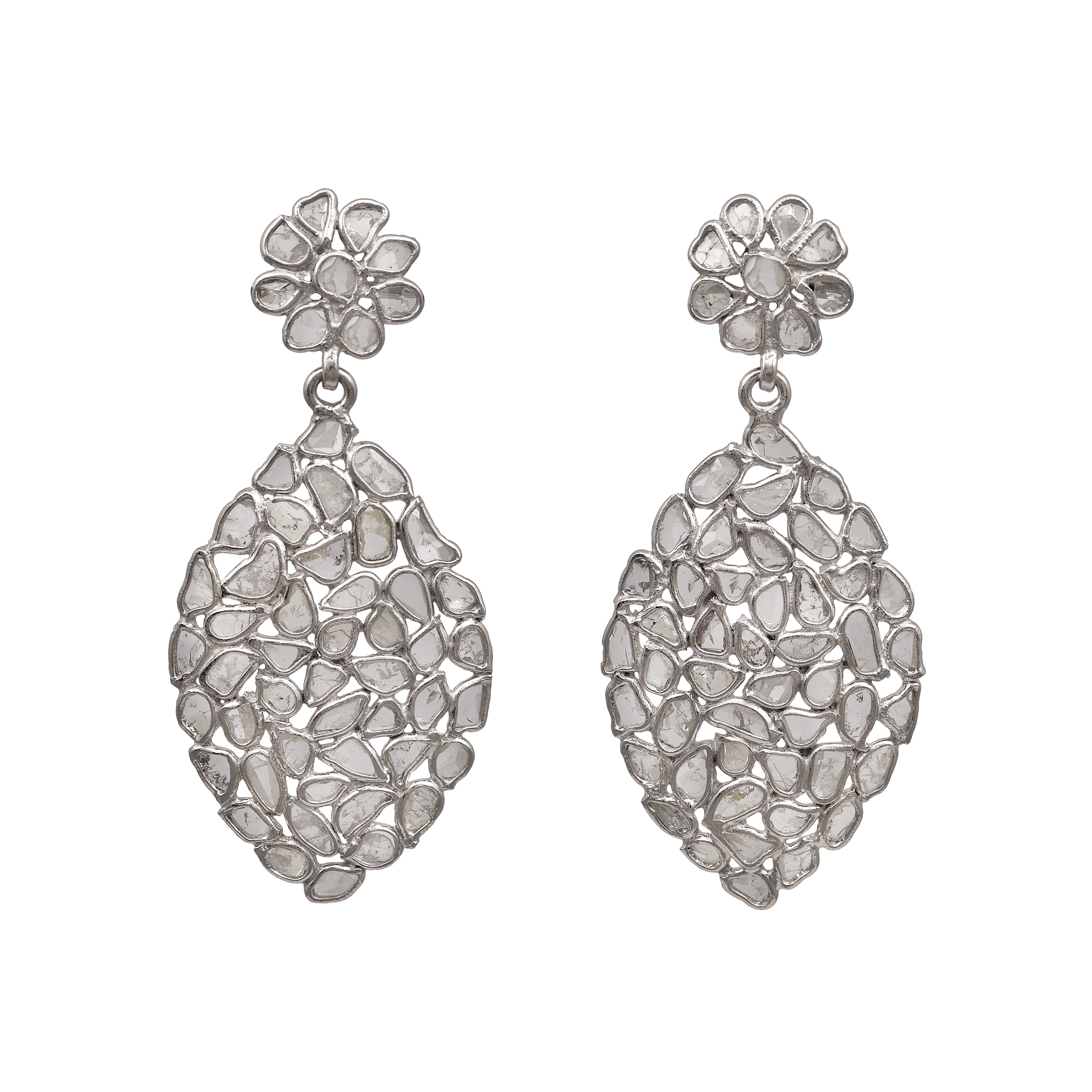 3.50 CTW Diamond Polki Dangles