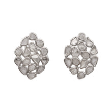 Load image into Gallery viewer, 1.20 CTW Diamond Polki Cluster Stud Earrings
