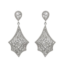 Load image into Gallery viewer, 2.25 CTW Diamond Polki Spider Web Dangle Earrings
