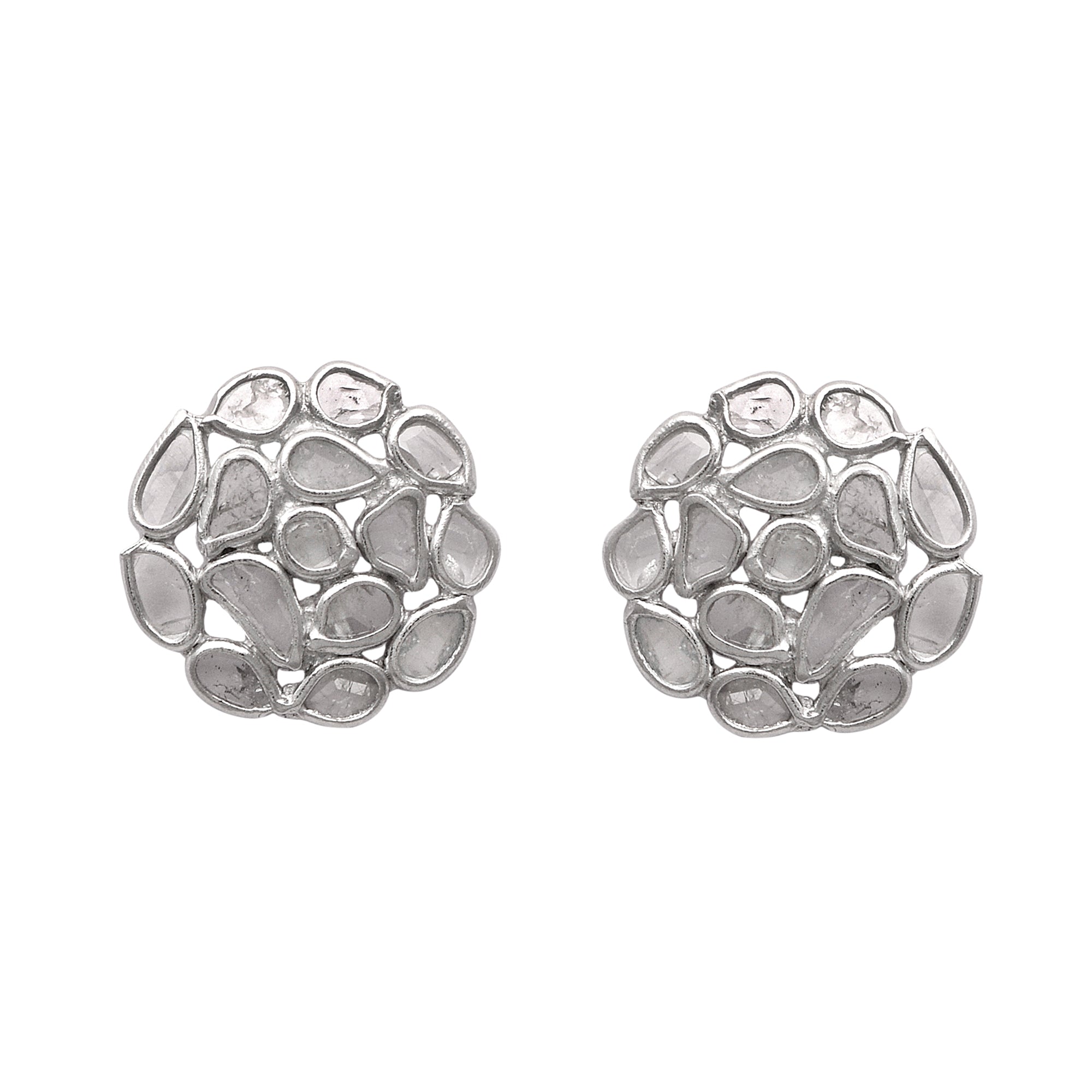 1 CTW Diamond Polki Tinny Studs