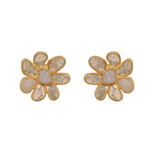 Load image into Gallery viewer, 0.50 CTW Diamond Polki Tiny Flower Studs
