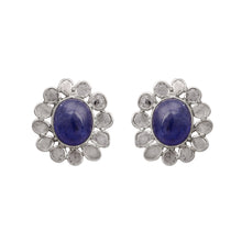 Load image into Gallery viewer, 2.50 CTW Diamond Polki Tanzanite Stud Earrings
