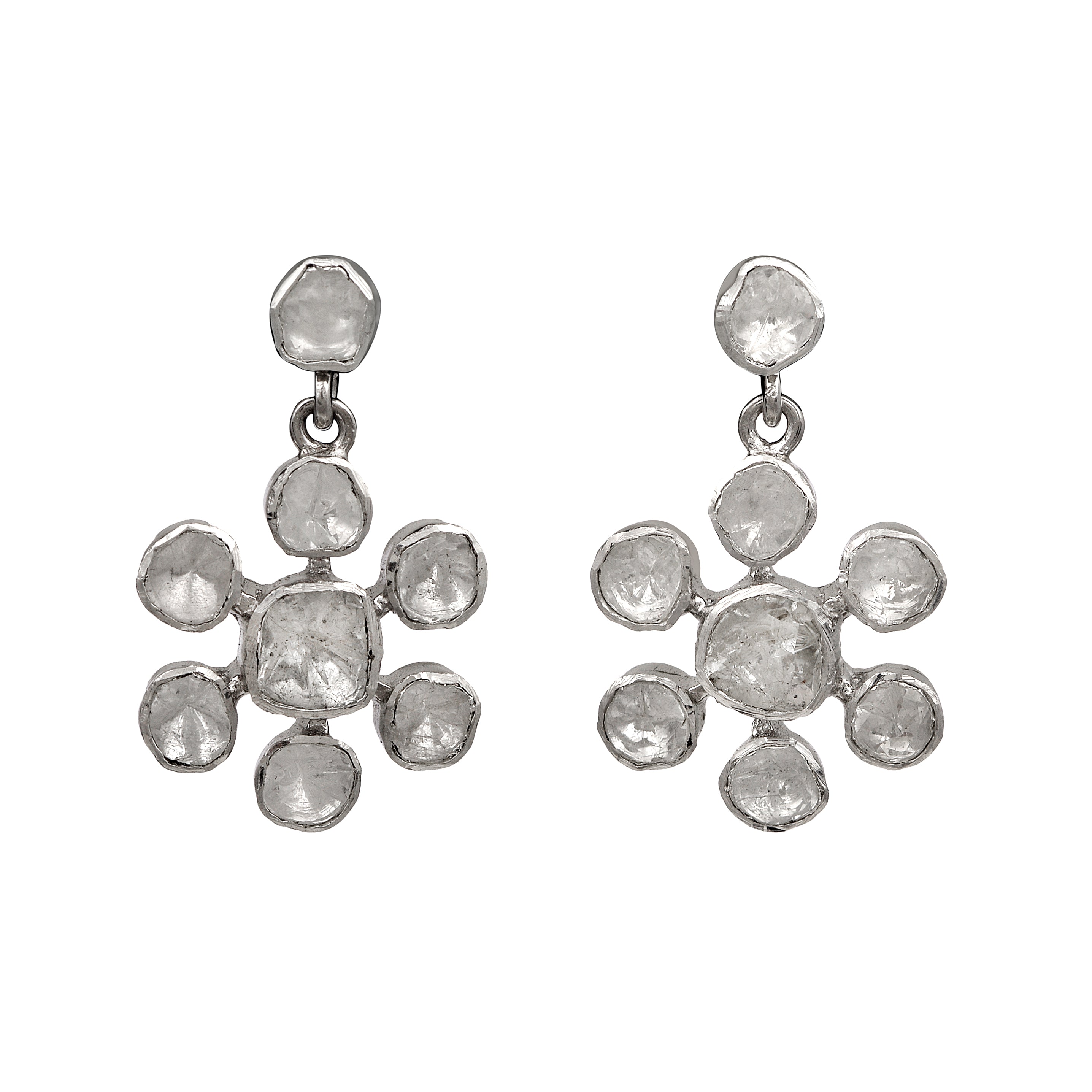 1.92 CTW Diamond Polki Dangle Earrings