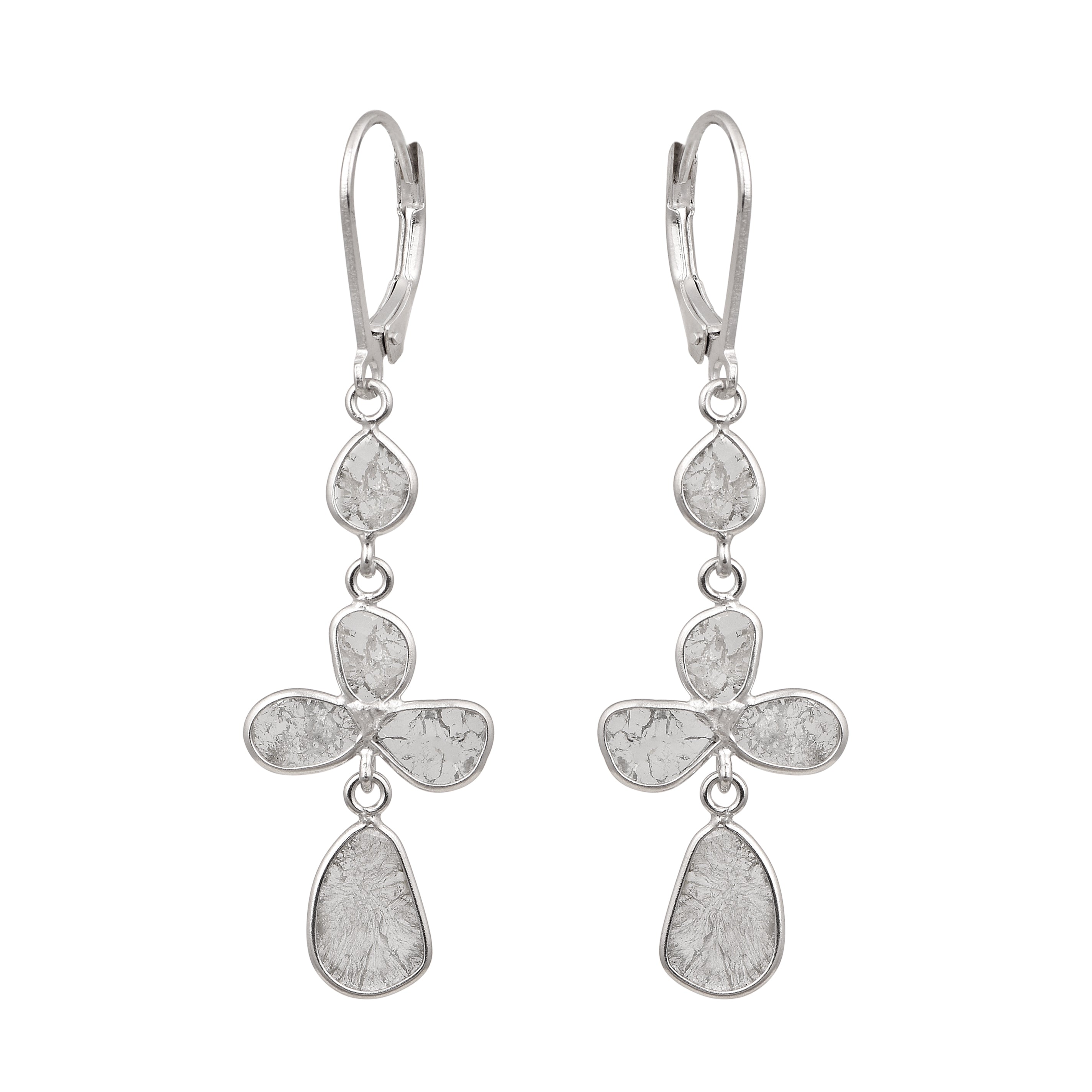 0.50 CTW Diamond Polki Dangles Handmade Earrings