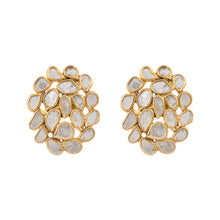Load image into Gallery viewer, 2 CTW Diamond Polki Cluster Studs
