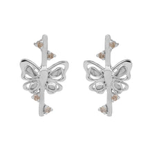 Load image into Gallery viewer, 0.20 CTW Slice Polki Diamond Butterfly Earrings
