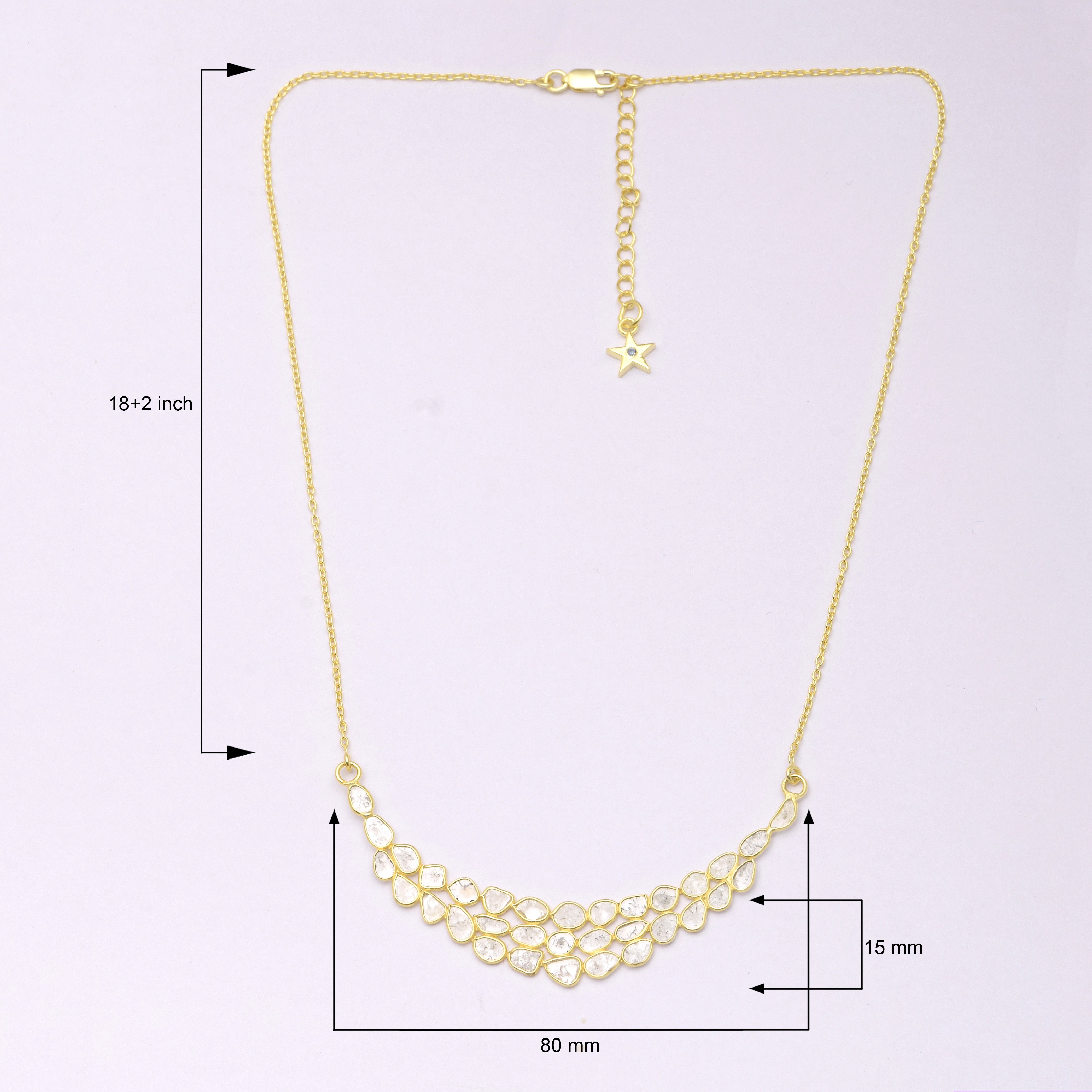 5 CTW Diamond Polki Necklace
