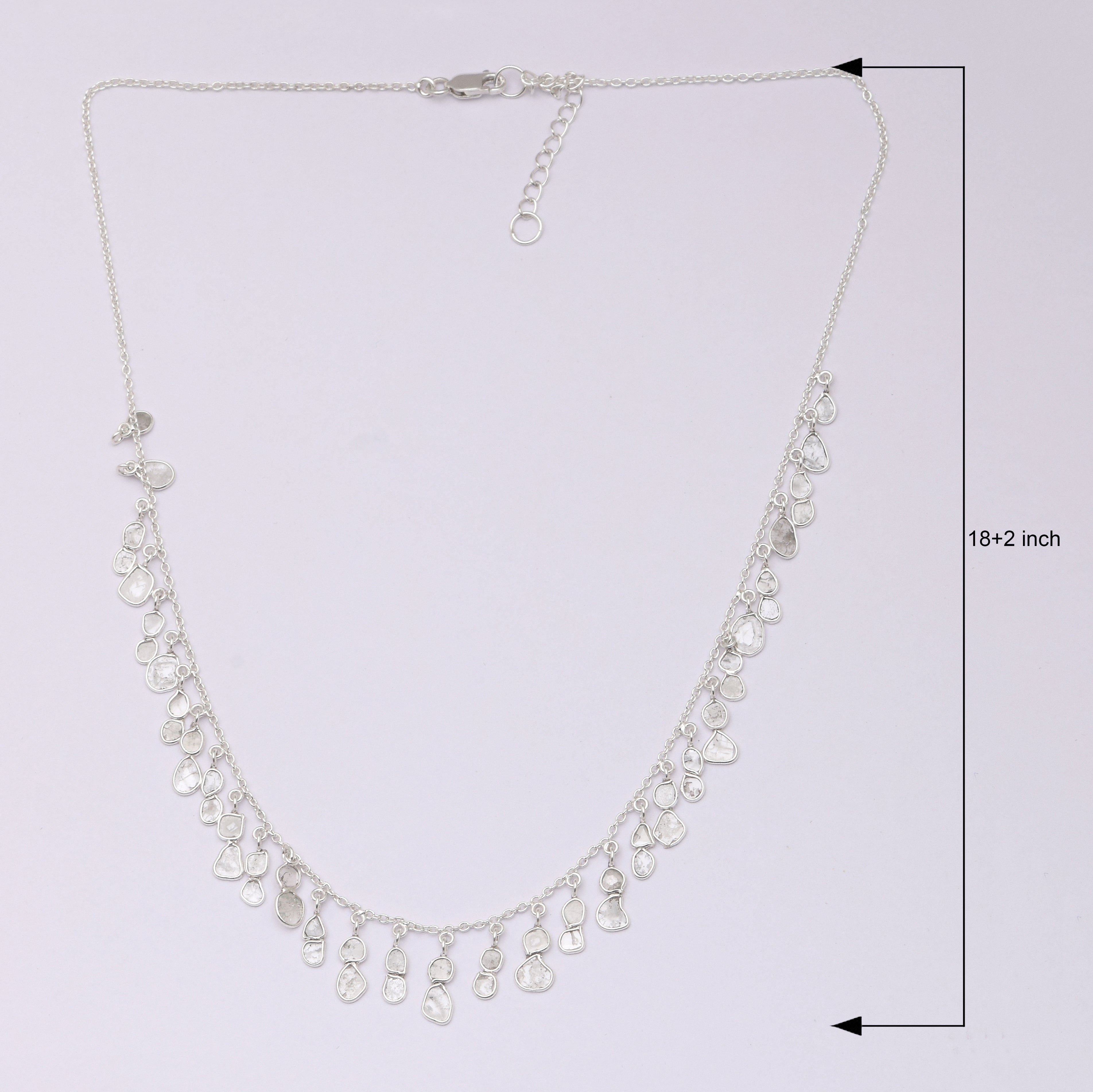 6 CTW Diamond Polki Fringe Necklace
