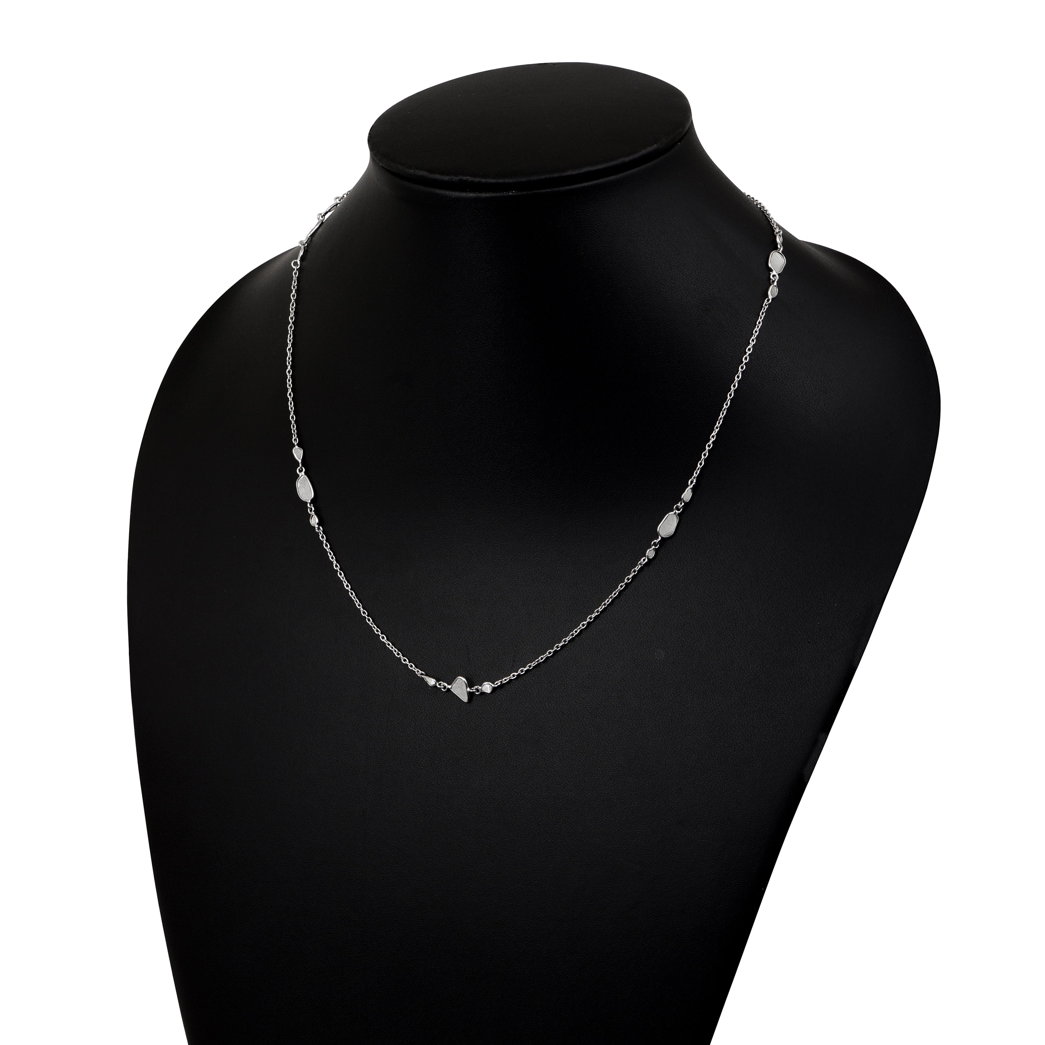2 CTW Diamond Polki Chain Necklace