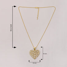 Load image into Gallery viewer, 3 CTW Diamond Polki Full Heart Pendant Necklace
