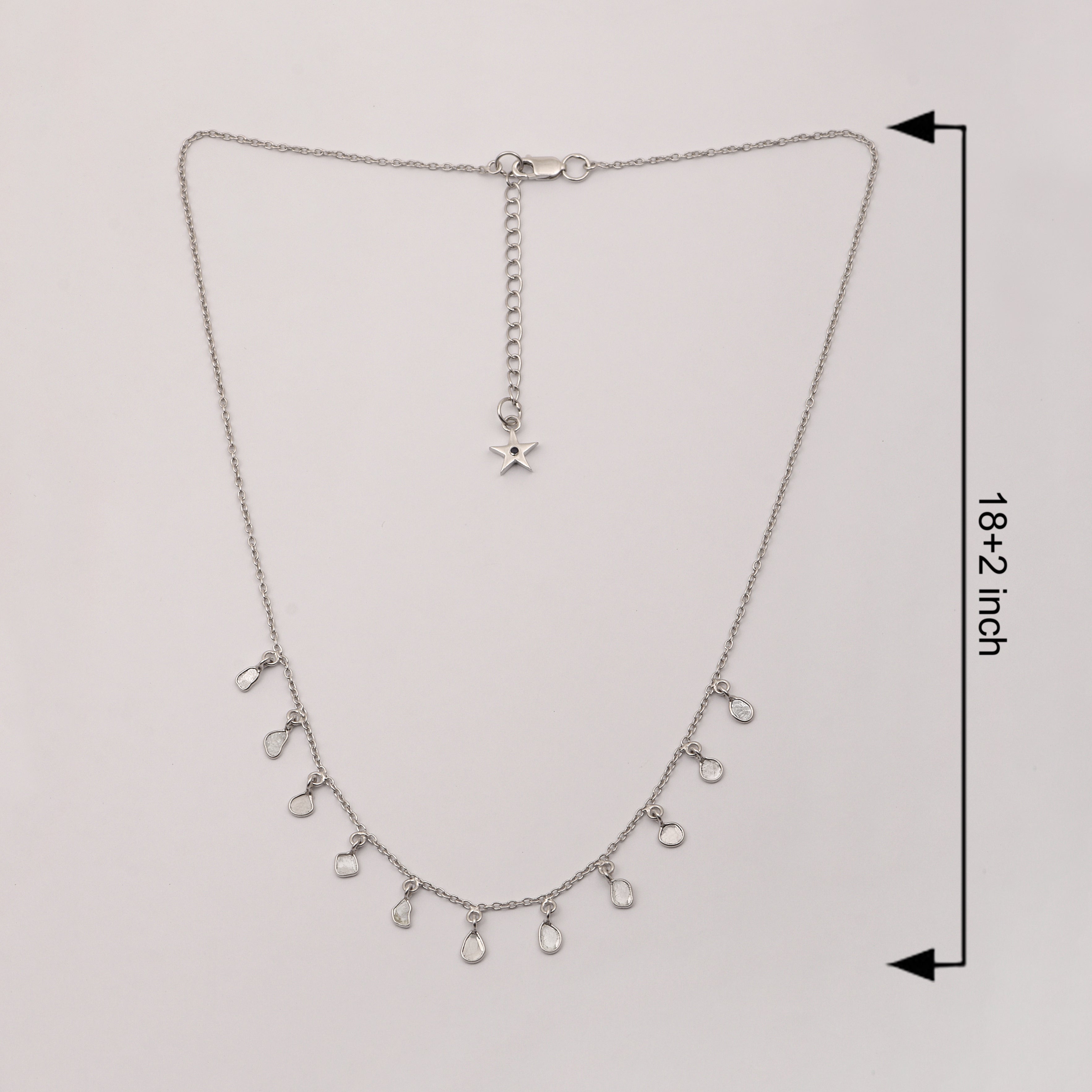2 CTW Diamond Polki Boho Necklace