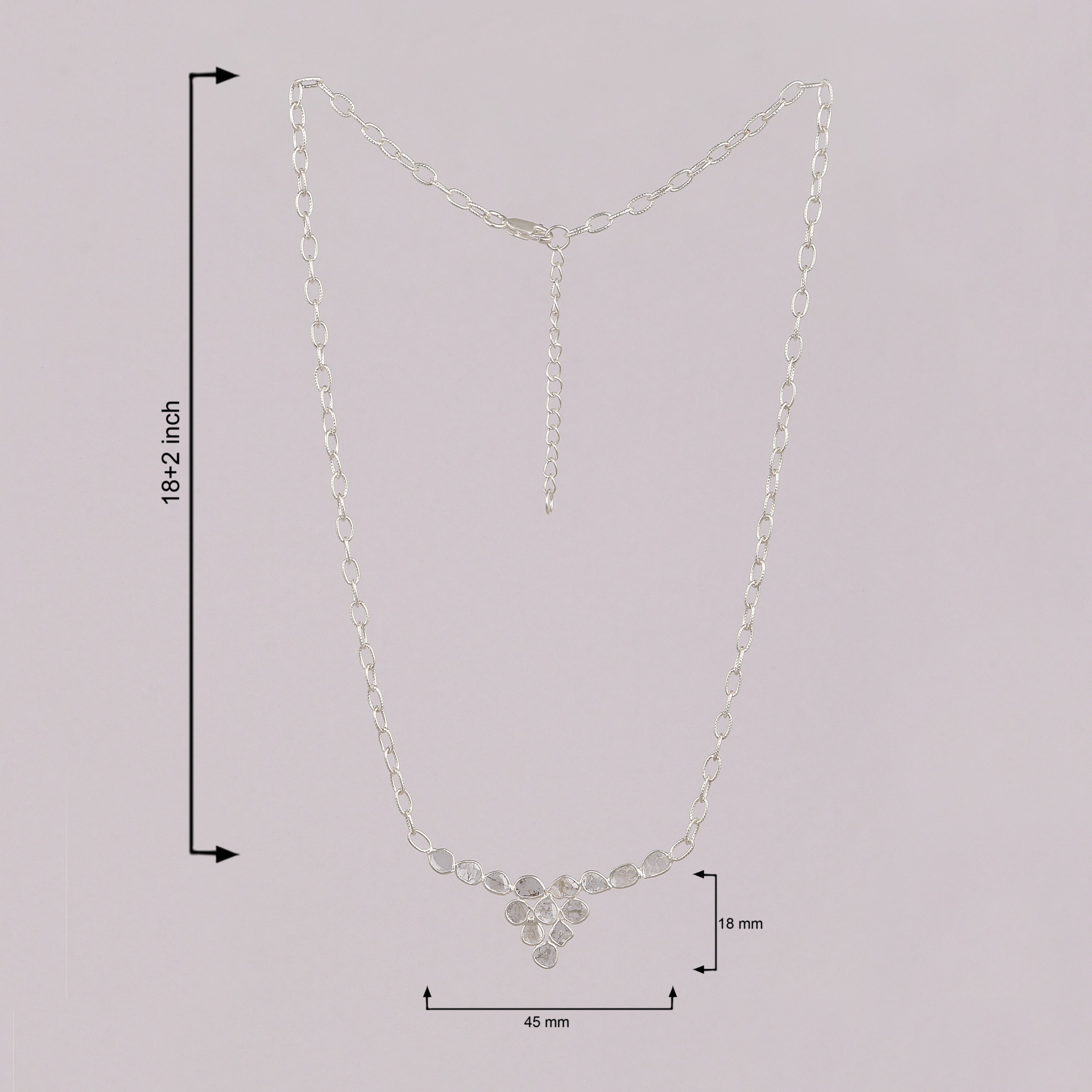 2.50 CTW Diamond Polki Classic Necklace