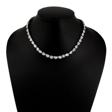 Load image into Gallery viewer, 14.00 CTW Polki Diamond Solitaire Necklace, 925 Sterling Silver Platinum Plated Classic Princess Necklace
