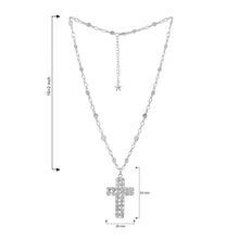 Load image into Gallery viewer, 5.00 CTW Natural Diamond Polki Religious Christian Cross Pendant Necklace 925 Sterling Silver Platinum Plated Slice Diamond Jewelry
