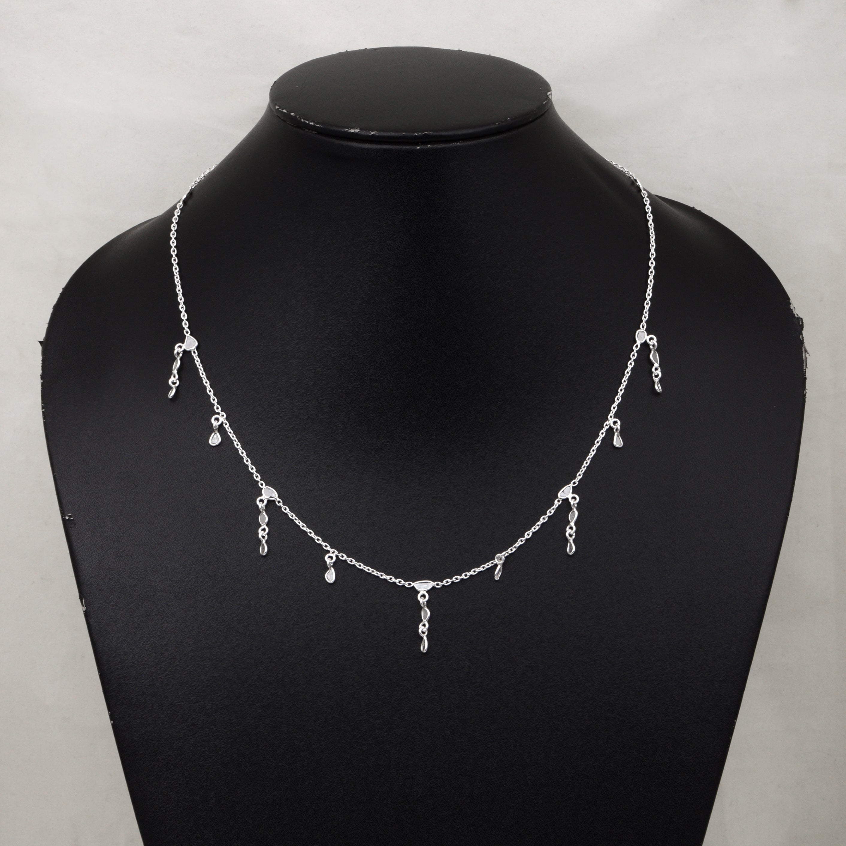 1.50 CTW Diamond Polki Fringe Necklace