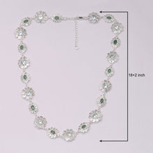 Load image into Gallery viewer, 14 CTW Diamond Polki Emerald Blue Topaz Necklace
