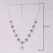 Load image into Gallery viewer, 7 CTW Diamond Polki Amethyst Blue Topaz Necklace
