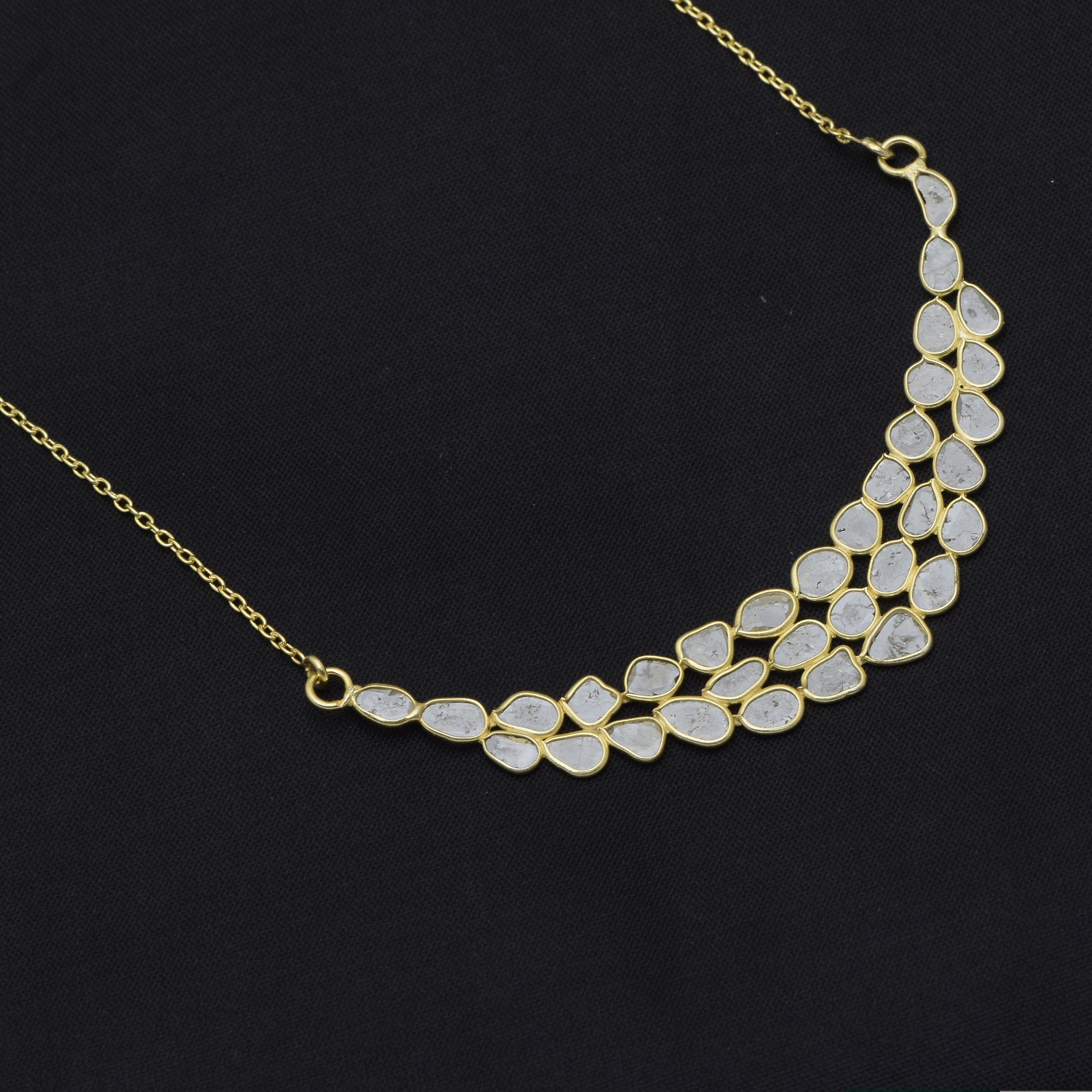 5 CTW Diamond Polki Necklace