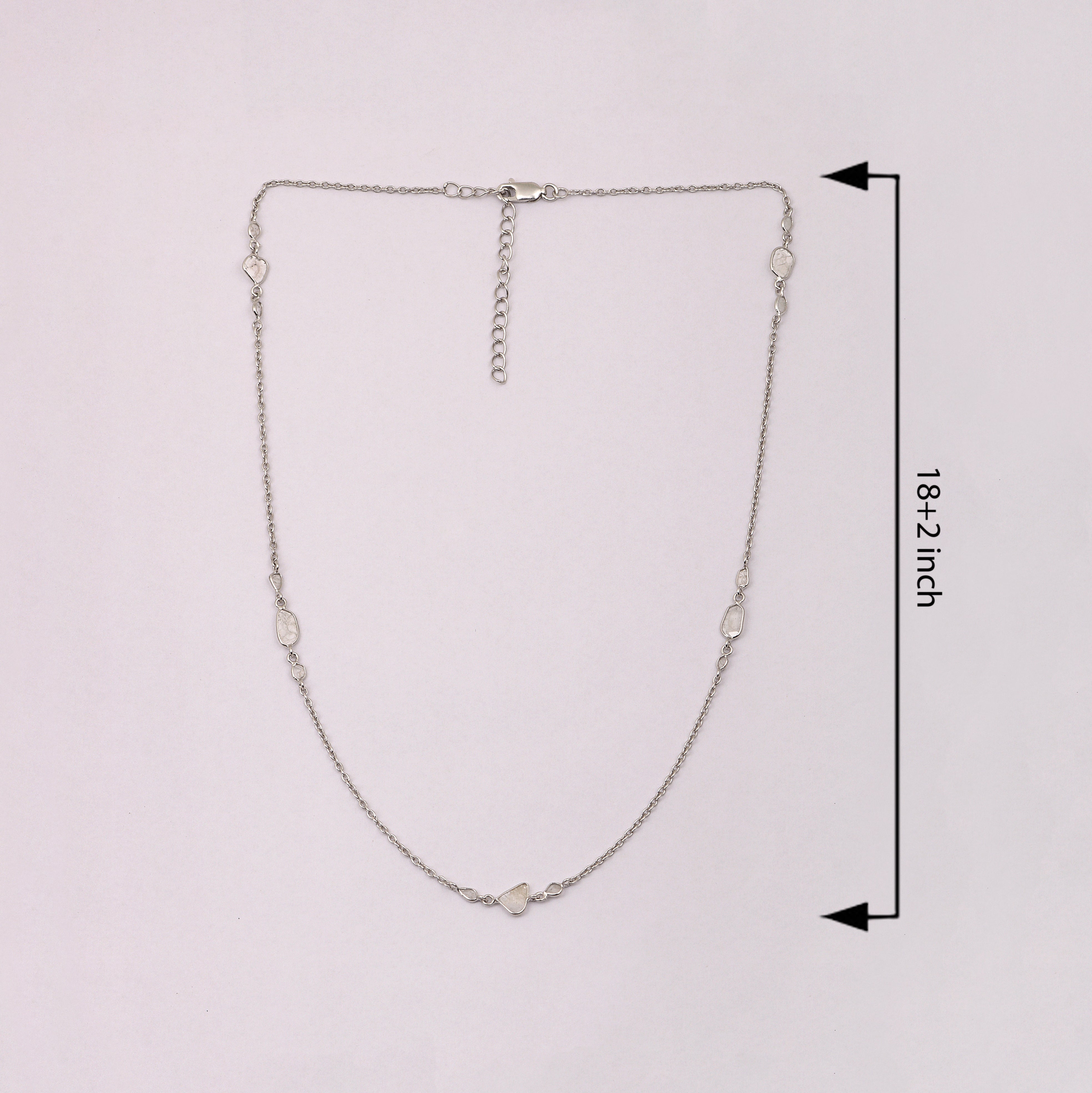 2 CTW Diamond Polki Chain Necklace