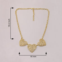 Load image into Gallery viewer, 12 CTW Diamond Polki Multiple Heart Necklace
