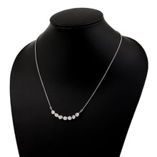 Load image into Gallery viewer, Artisan Crafted 1.00 CTW Natural Diamond in 18&quot; Long, Uncut Diamond Chain Platinum Plated Necklace
