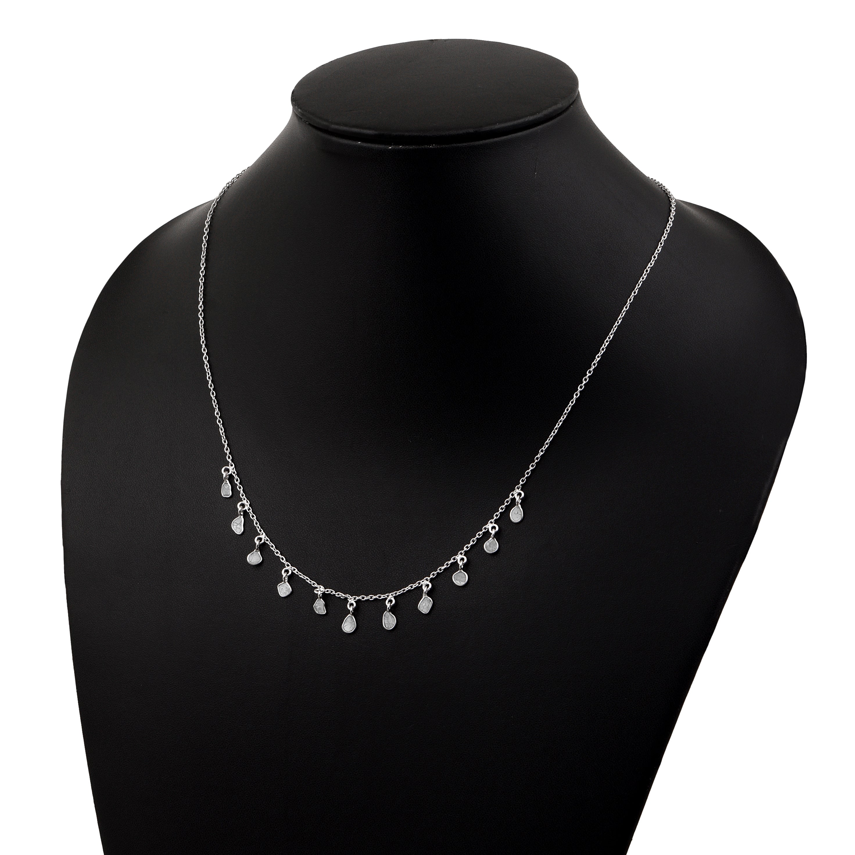 2 CTW Diamond Polki Boho Necklace