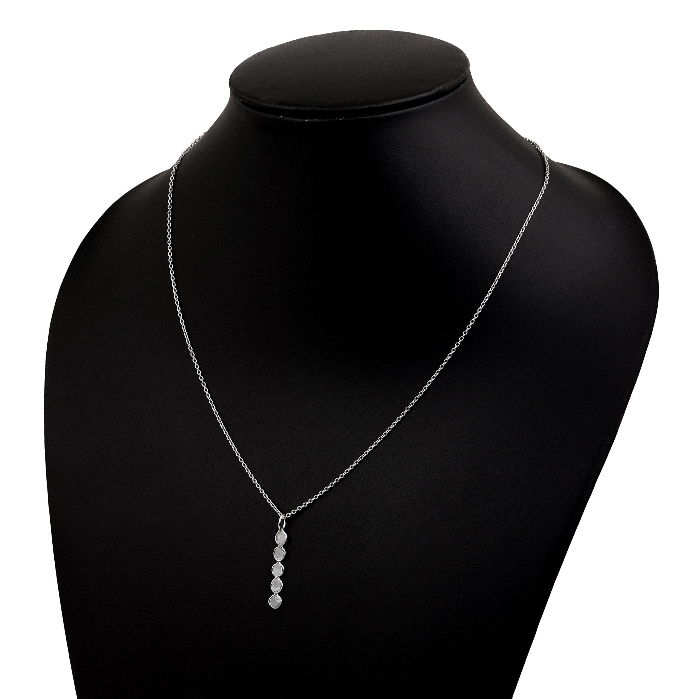 1.50 CTW Diamond Polki Boho Hanging Pendant Necklace