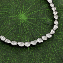 Load image into Gallery viewer, 14.00 CTW Polki Diamond Solitaire Necklace, 925 Sterling Silver Platinum Plated Classic Princess Necklace
