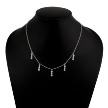 Load image into Gallery viewer, 4.00 CTW Natural Diamond Polki Boho Fringe Necklace 925 Sterling Silver Platinum Plated Everyday Slice Diamond Jewelry
