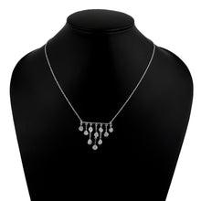 Load image into Gallery viewer, 2.50 CTW Natural Diamond Polki Boho Fringe Chandelier Necklace 925 Sterling Silver Platinum Plated Everyday Slice Diamond Jewelry
