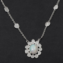 Load image into Gallery viewer, 2.10 CTW Diamond Polki Ethiopian Opal Necklace

