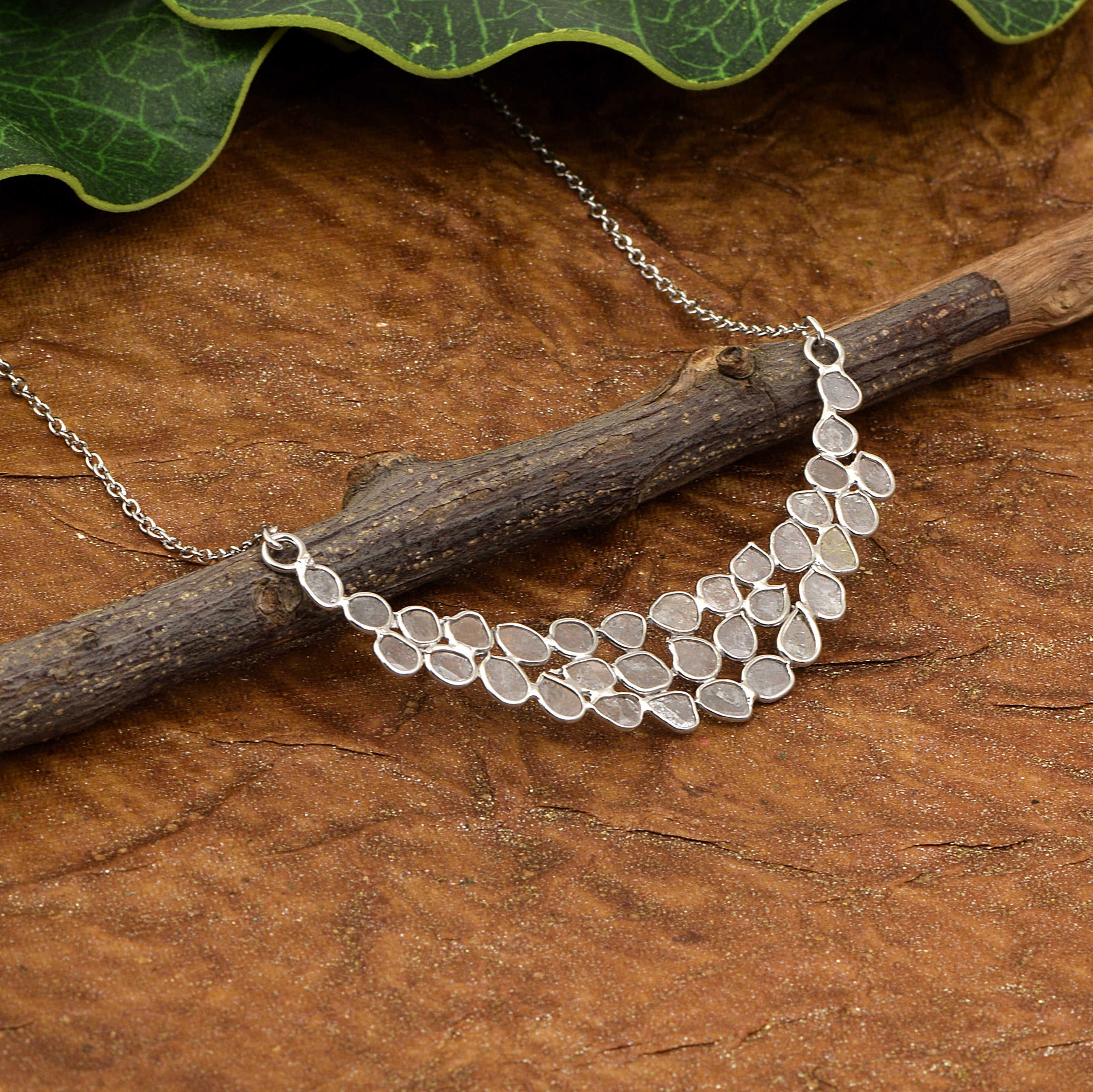 2.50 CTW Diamond Polki Necklace