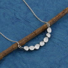 Load image into Gallery viewer, Artisan Crafted 1.00 CTW Natural Diamond in 18&quot; Long, Uncut Diamond Chain Platinum Plated Necklace
