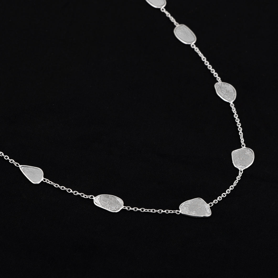 4 CTW Diamond Polki Chain Necklace