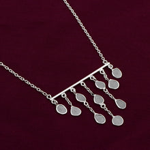 Load image into Gallery viewer, 2.50 CTW Natural Diamond Polki Boho Fringe Chandelier Necklace 925 Sterling Silver Platinum Plated Everyday Slice Diamond Jewelry
