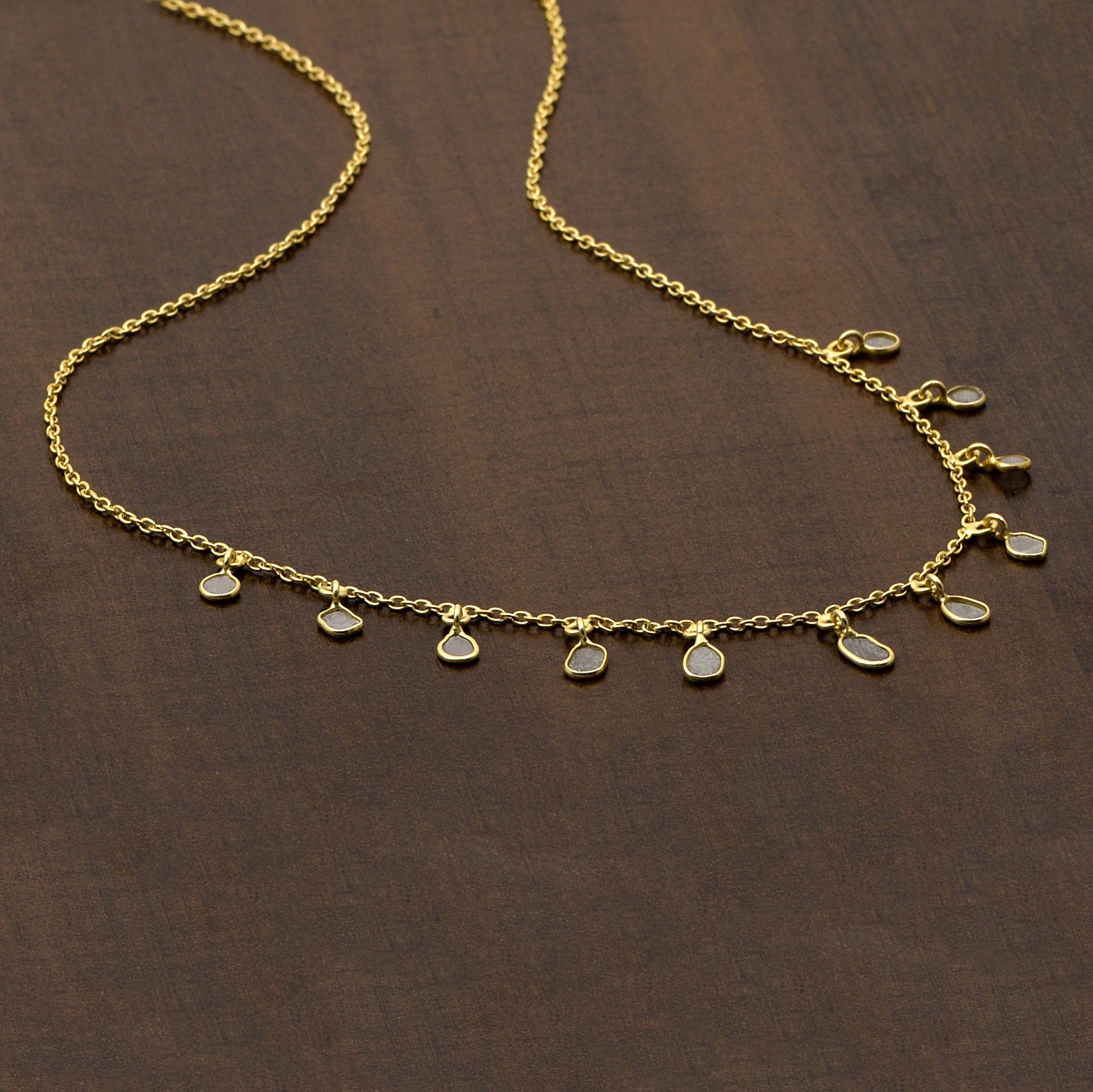 2 CTW Diamond Polki Boho Necklace