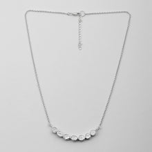 Load image into Gallery viewer, Artisan Crafted 1.00 CTW Natural Diamond in 18&quot; Long, Uncut Diamond Chain Platinum Plated Necklace
